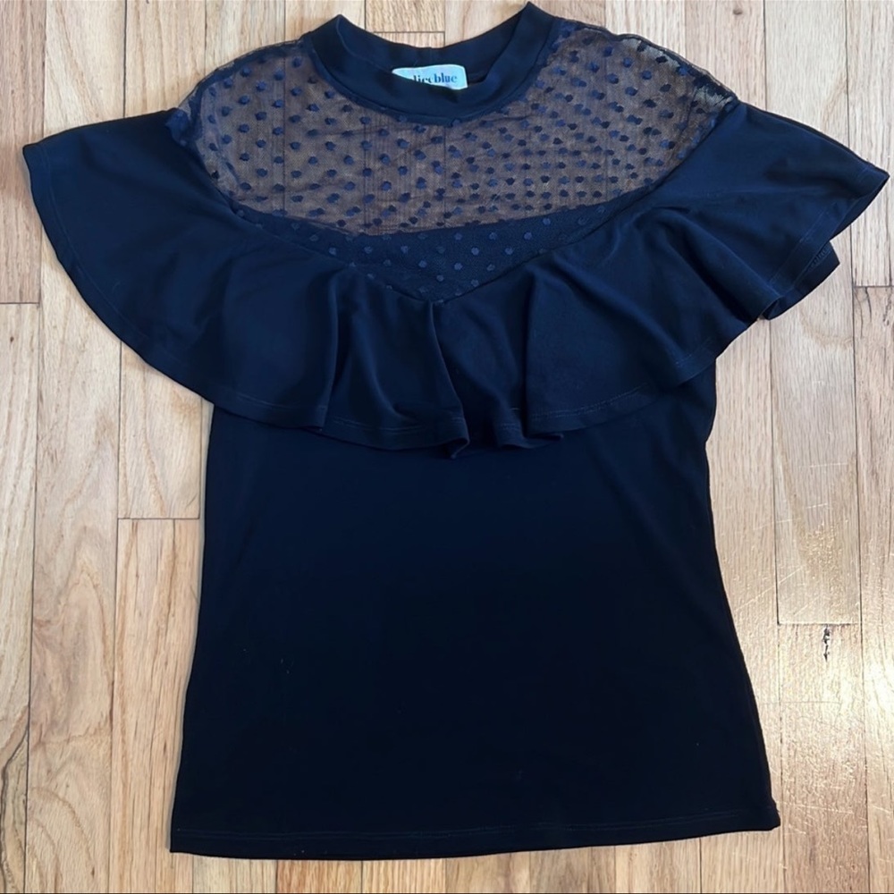 Pretty blouse with mesh polka dot detail